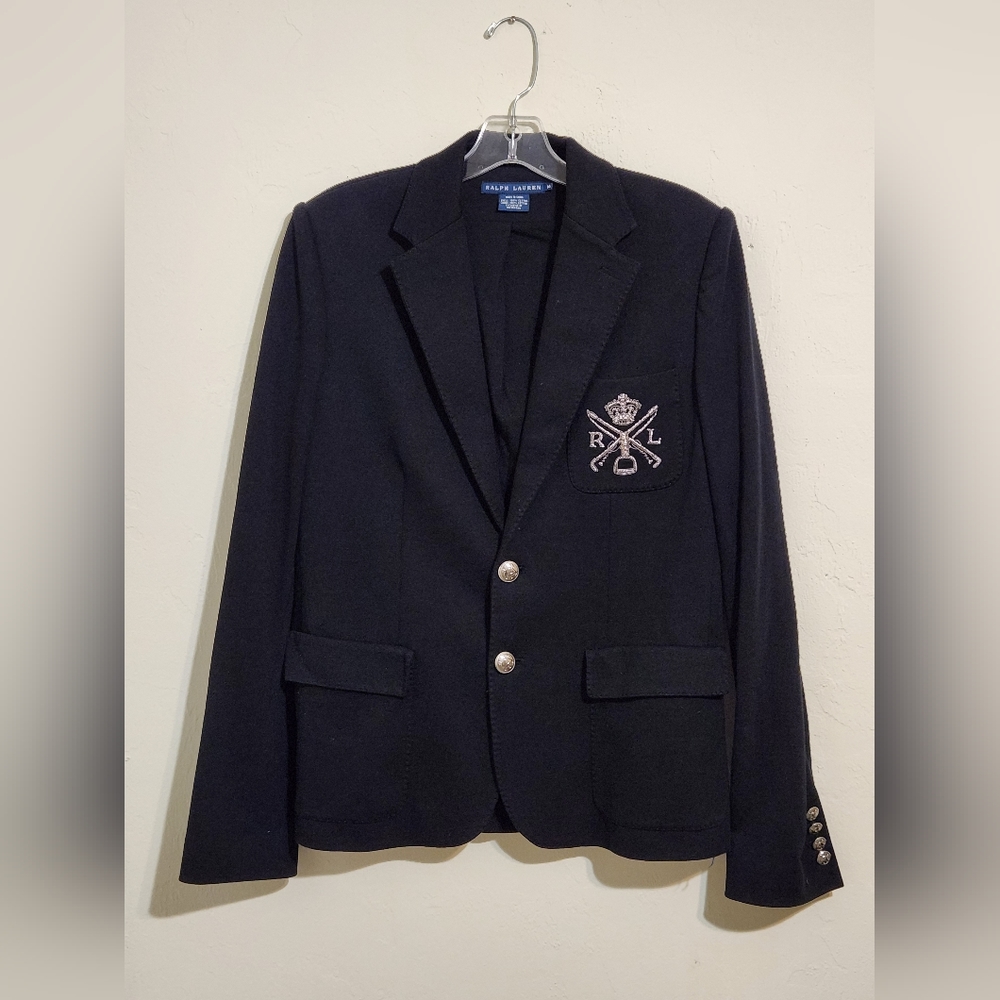Ralph Lauren cotton crested blazer
